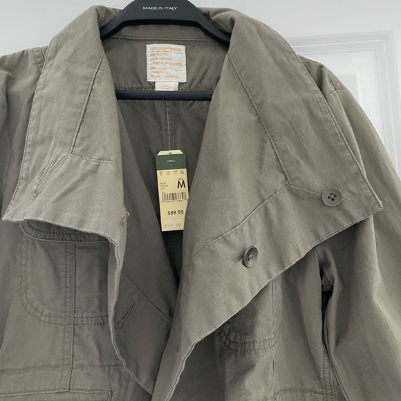 Canvas cowl neck jean jacket - Picture 3 of 5